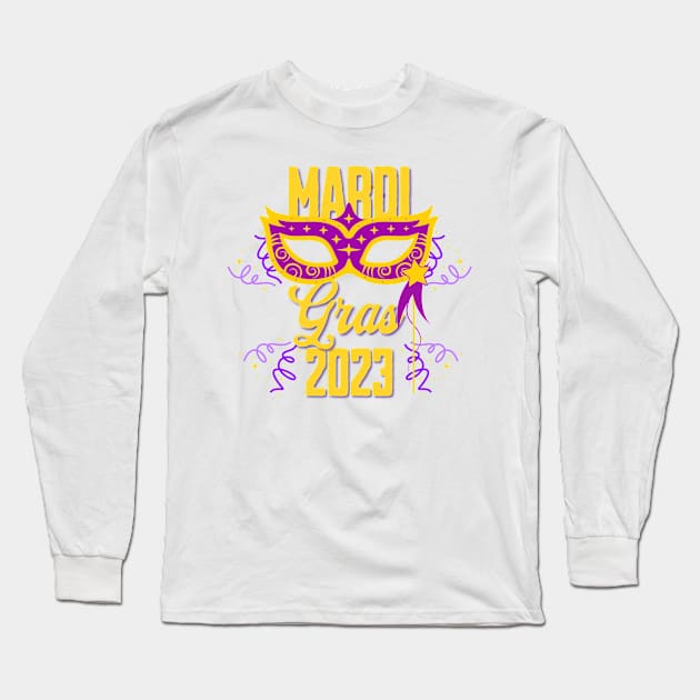 Mardi Gras Long Sleeve T-Shirt by Polynesian Vibes